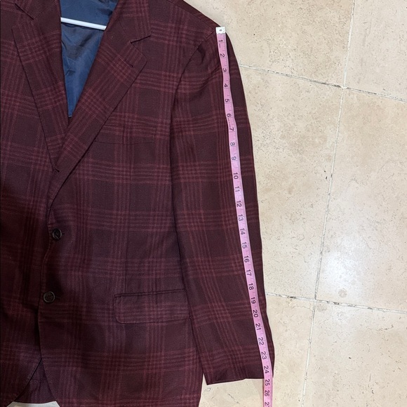 Brunello Cucinelli Dark Red Plaid Blazer - Picture 12 of 16